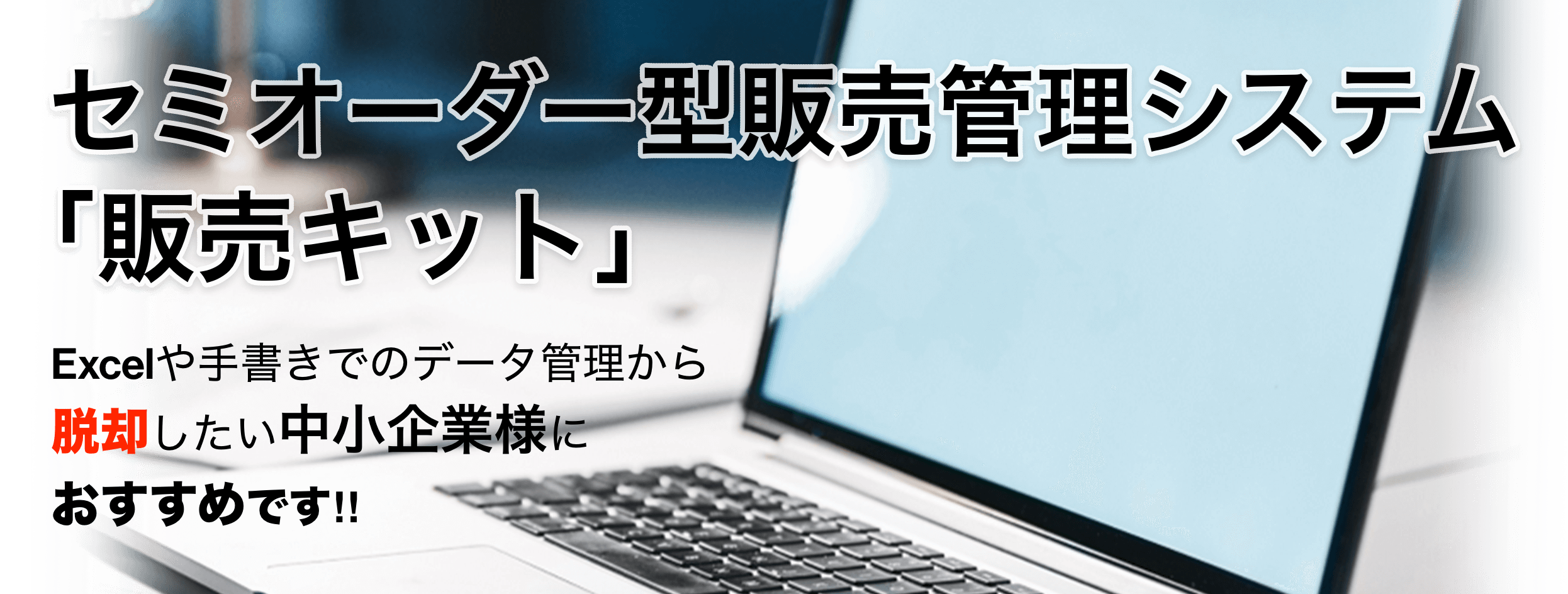 セミオーダー型販売管理システム「販売キット」Excelや手書きでのデータ管理から脱却したい中小企業様におすすめです‼