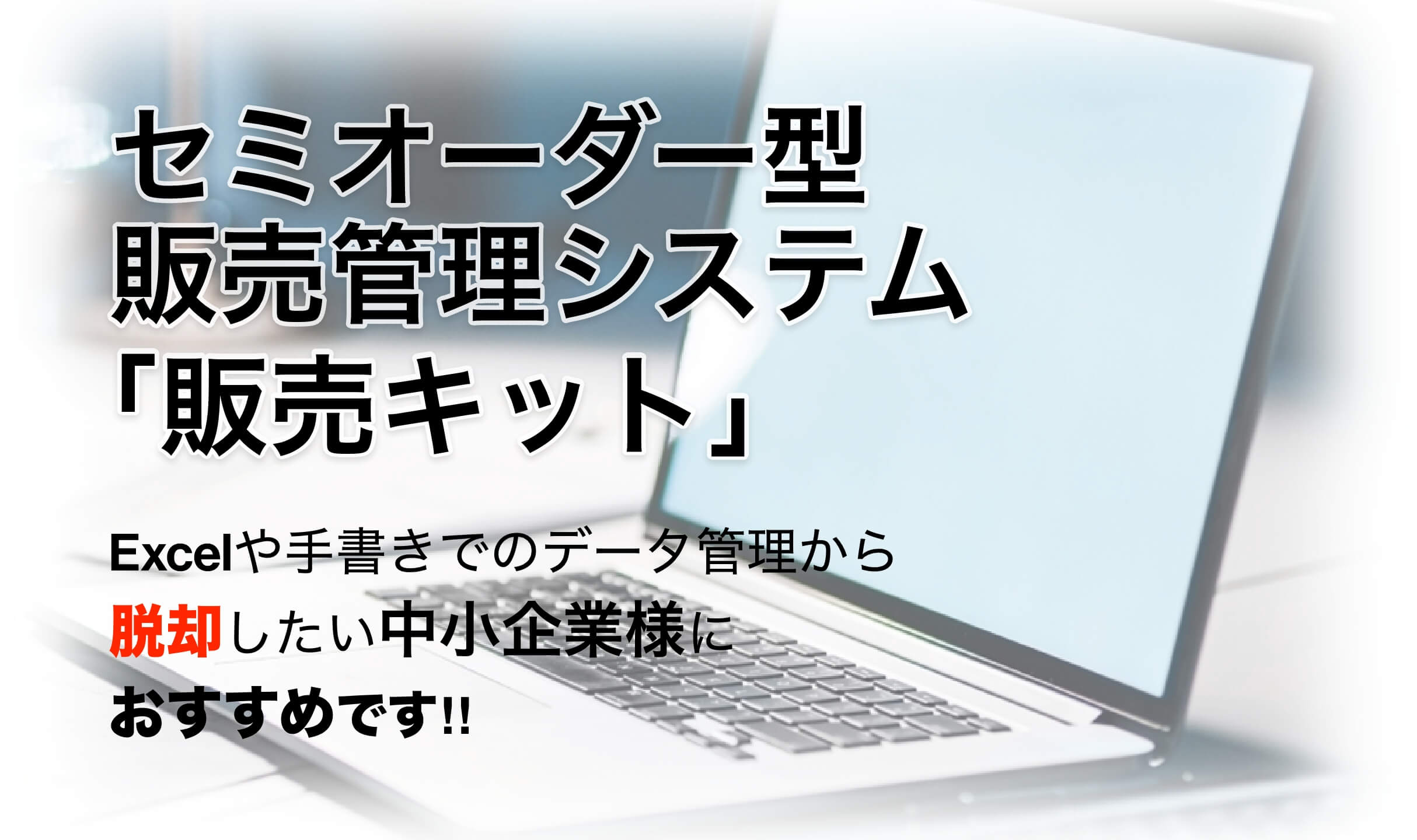 セミオーダー型販売管理システム「販売キット」Excelや手書きでのデータ管理から脱却したい中小企業様におすすめです‼